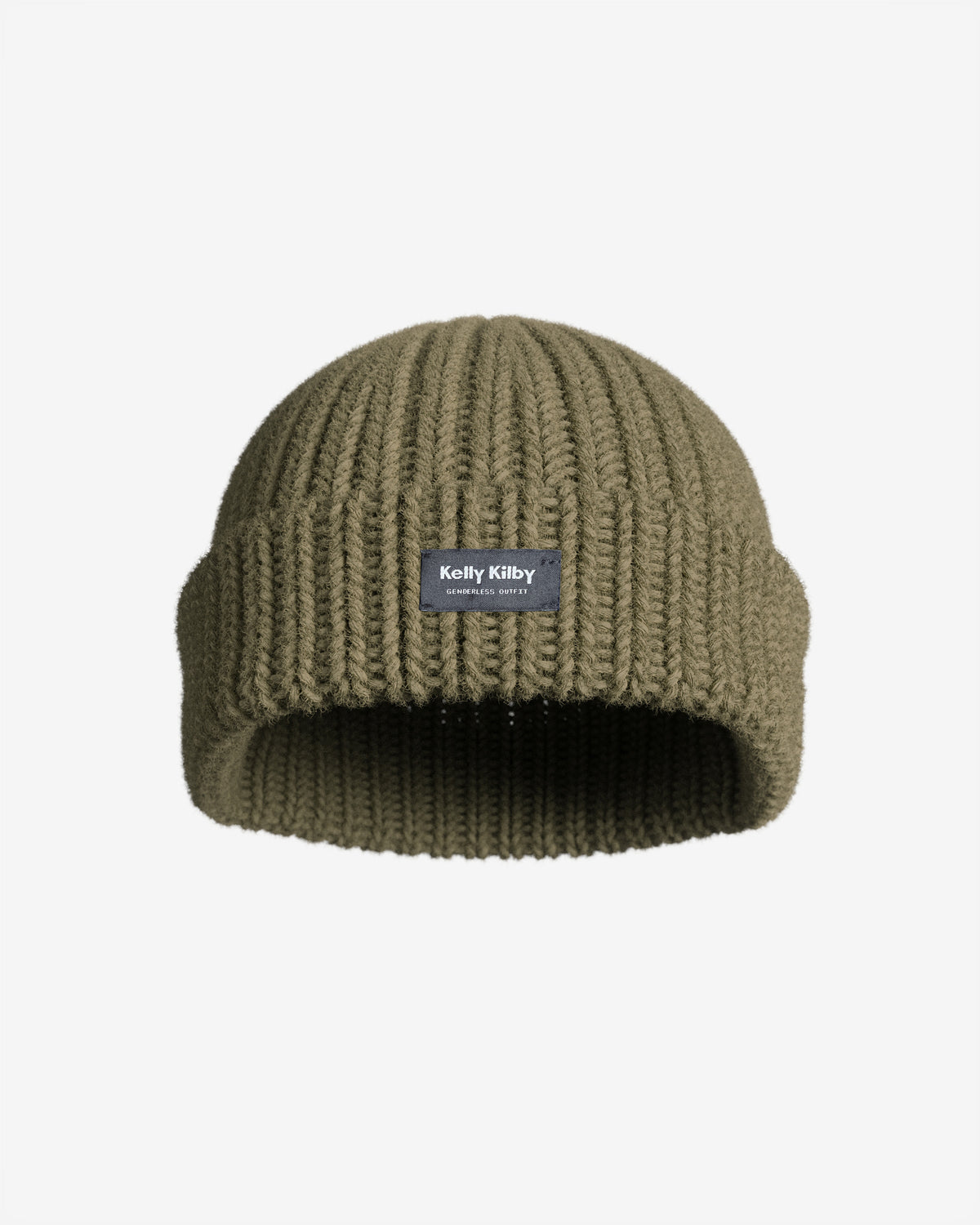 Bonnet en laine mérinos kaki Kelly Kilby